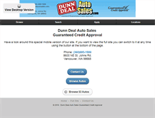 Tablet Screenshot of dunndealautosales.com